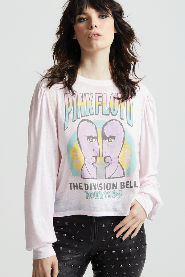 Recycled Karma Pink Floyd The Division Bell Vintage Graphic Long Puff Sleeve