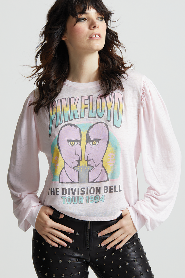Recycled Karma Pink Floyd The Division Bell Vintage Graphic Long Puff Sleeve