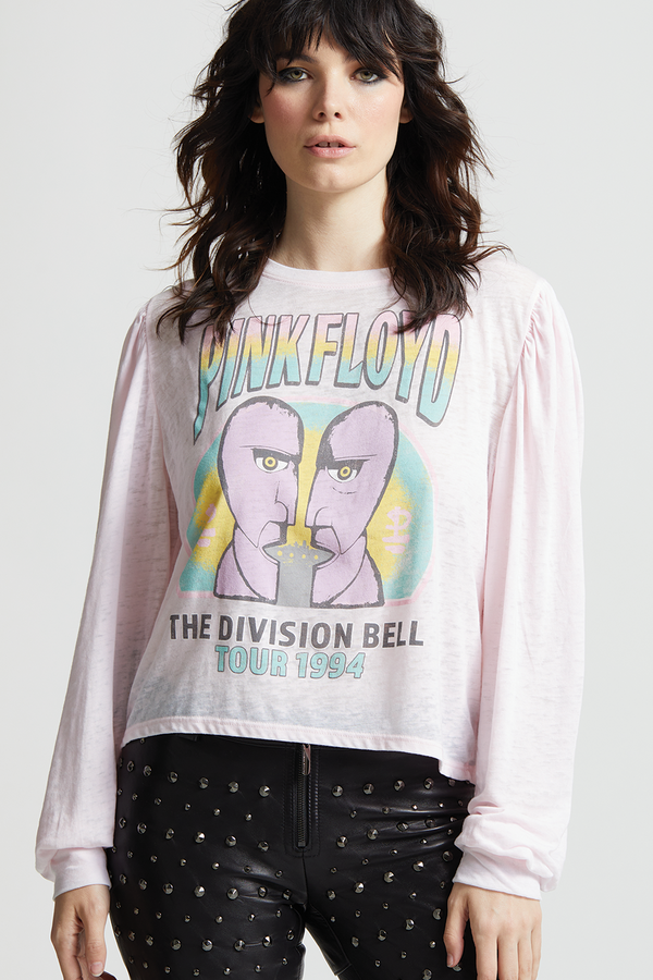 recycled karma Pink Floyd The Division Bell Vintage Graphic Long Puff Sleeve