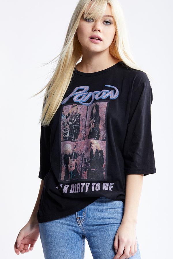 Recycled Karma Poison Talk Dirty Oversized Vintage Graphic Tee