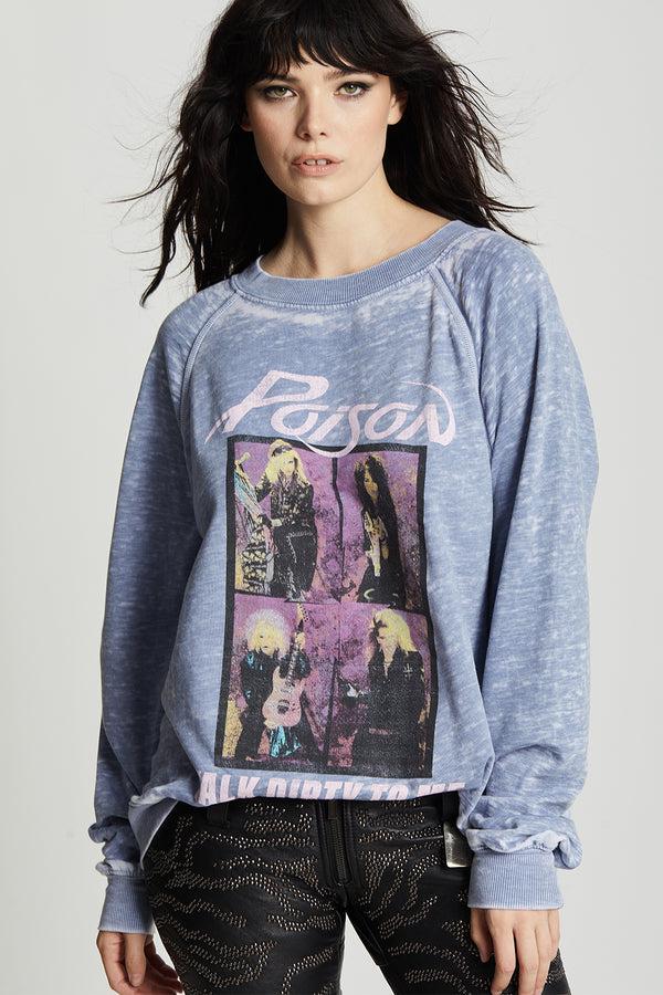 recycled karma Poison Talk Dirty To Me Oversized Graphic Sweatshirt