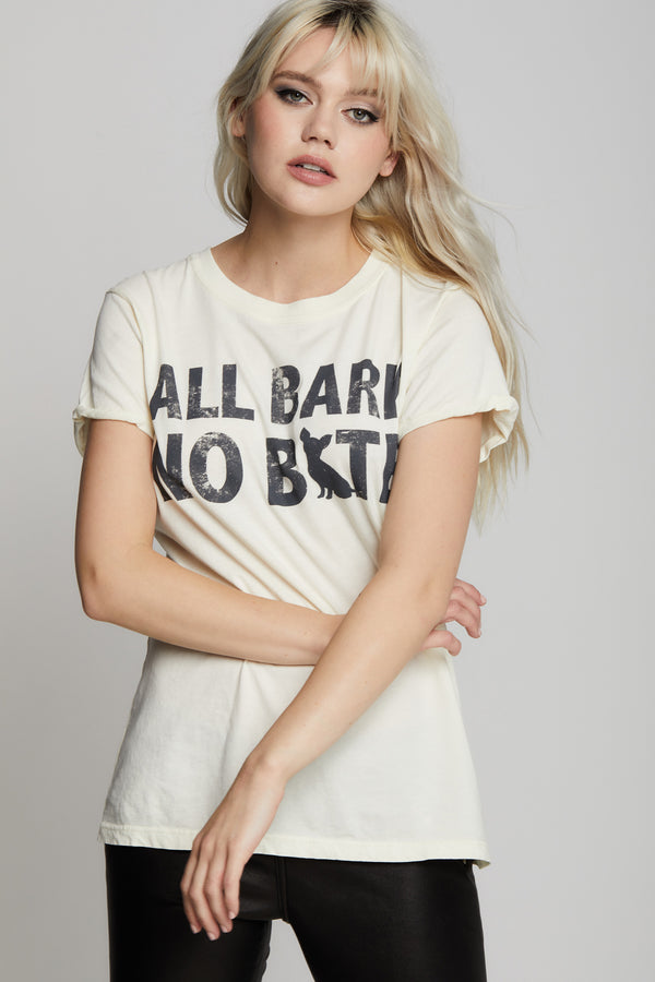 Recycled Karma All Bark No Bite White Graphic Tee