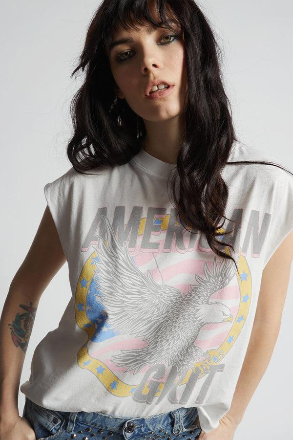 Recycled Karma American Grit Cut Sleeve Tee