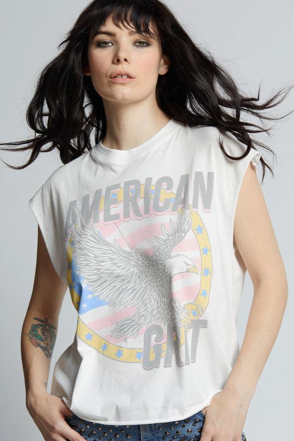 Recycled Karma American Grit Cut Sleeve Tee