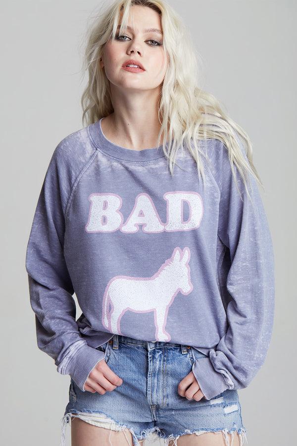 recycled karma Bad A** Oversized Graphic Sweatshirt