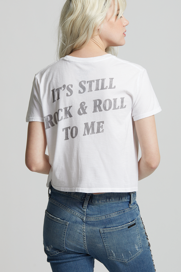 Recycled Karma Billy Joel Rock & Roll Crop Tee