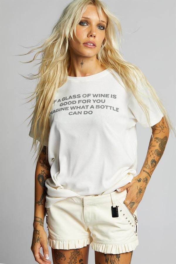 recycled karma Bottle Of Wine Unisex Statement Tee