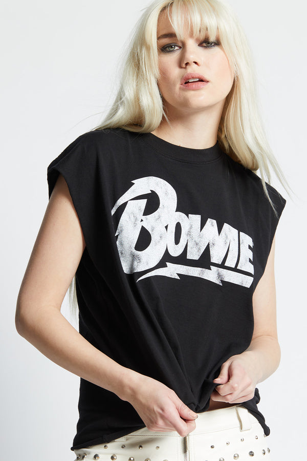 Recycled Karma Bowie Cut Off Sleeve Tee