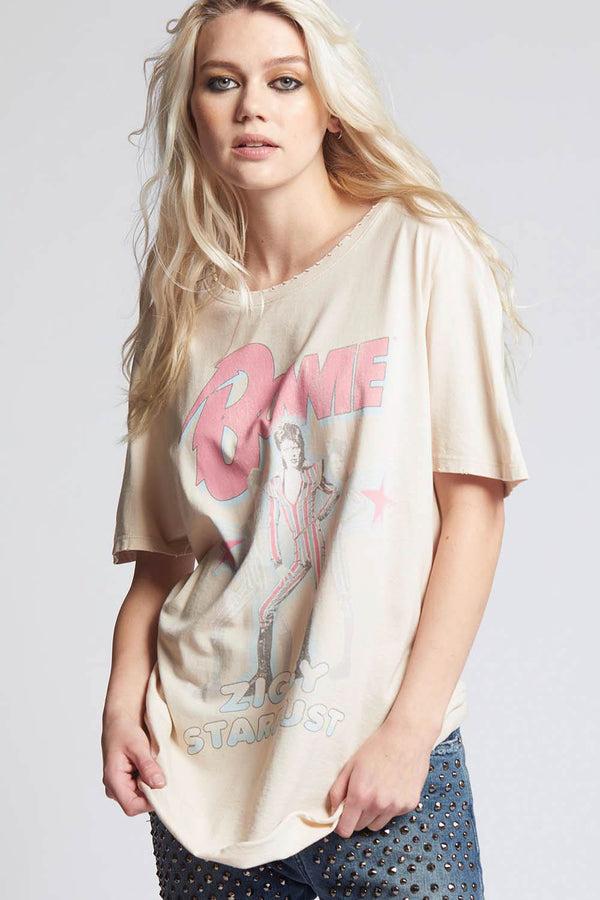 recycled karma Bowie Ziggy Stardust Boyfriend Tee