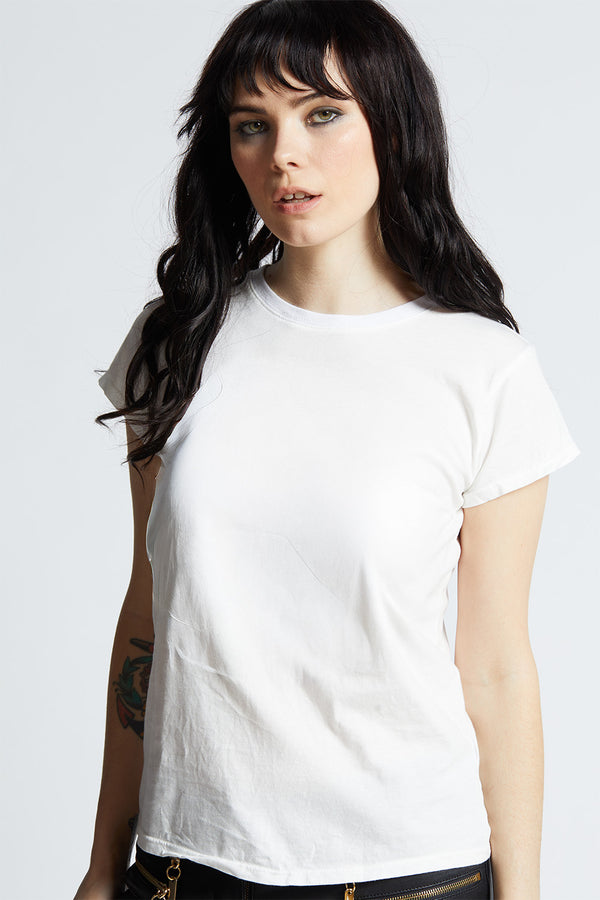 Recycled Karma Classic Plain White Baby Tee
