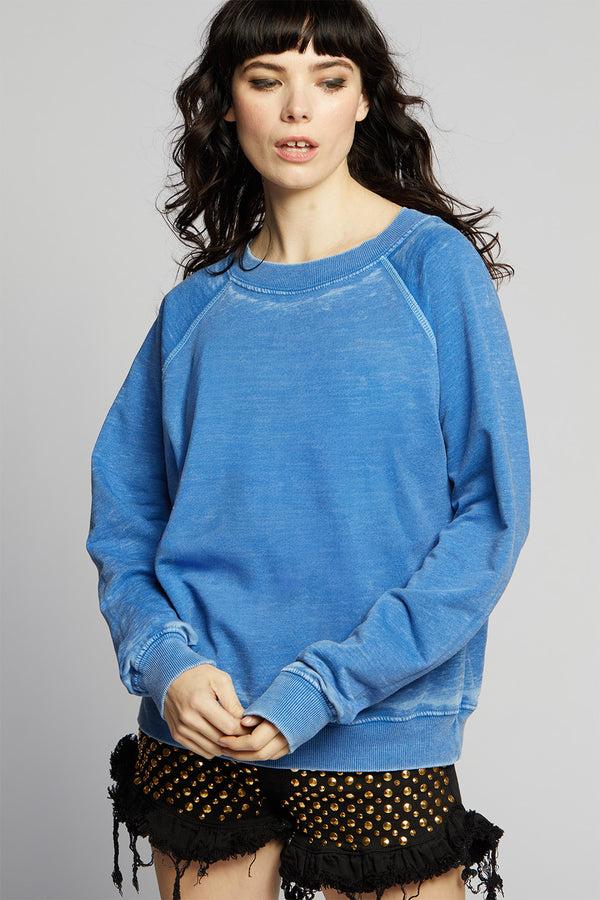 Recycled Karma Cobalt Blue Oversized Sweatshirt