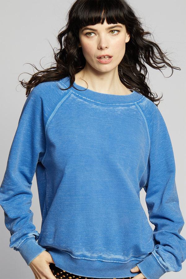 Recycled Karma Cobalt Blue Oversized Sweatshirt