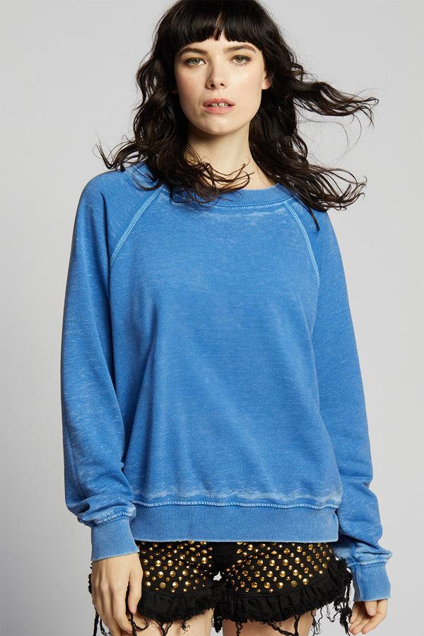 recycled karma Cobalt Blue Oversized Sweatshirt