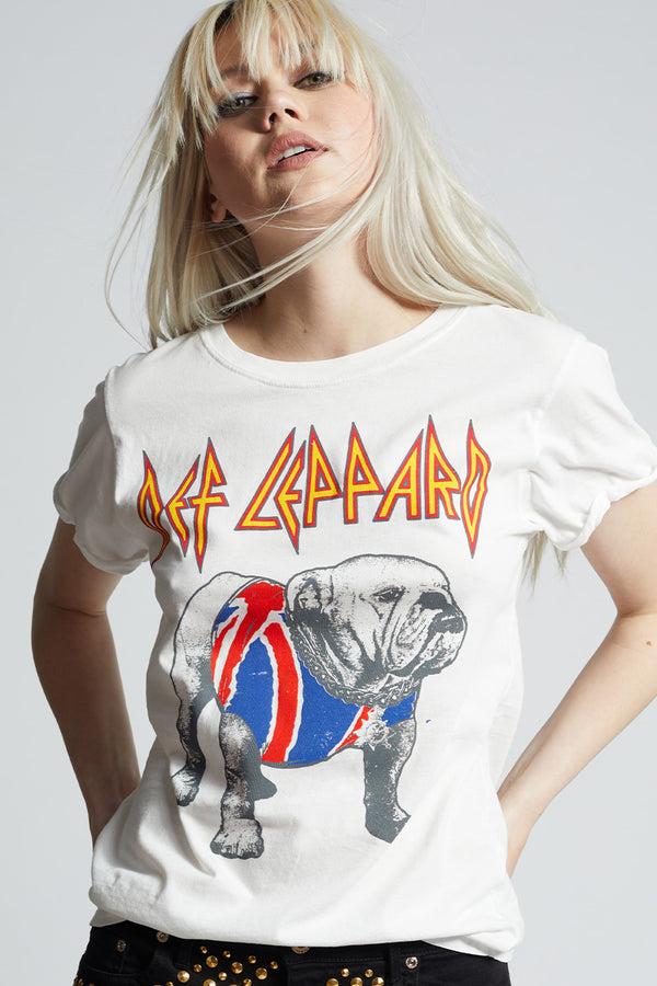 Recycled Karma Def Leppard Bulldog Graphic Tee
