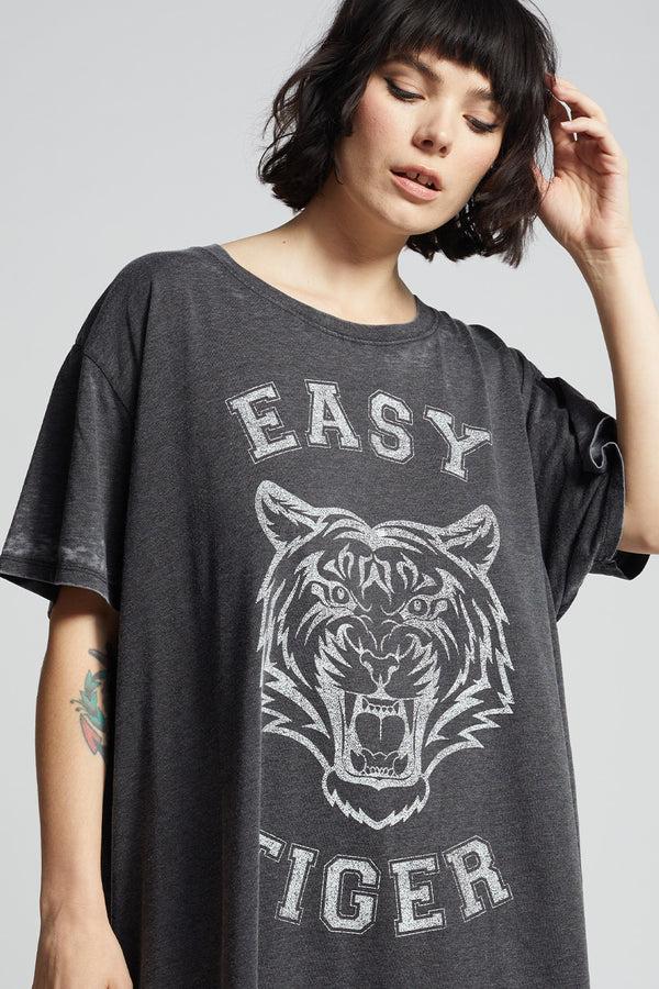 Recycled Karma Easy Tiger One Size T-Shirt Dress