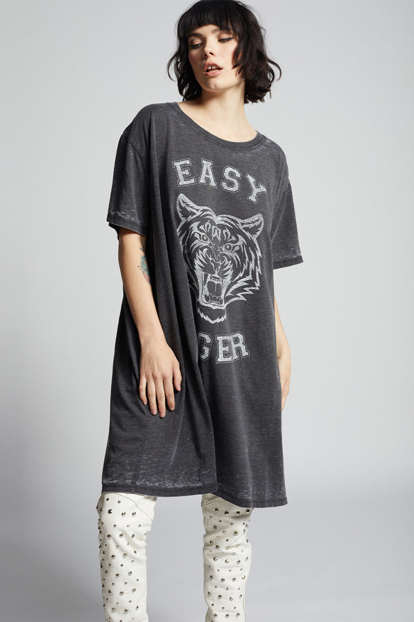 Recycled Karma Easy Tiger One Size T-Shirt Dress