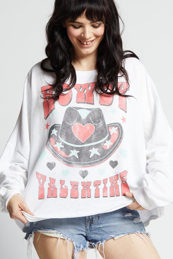 Recycled Karma Howdy Valentine One Size Sweatshirt