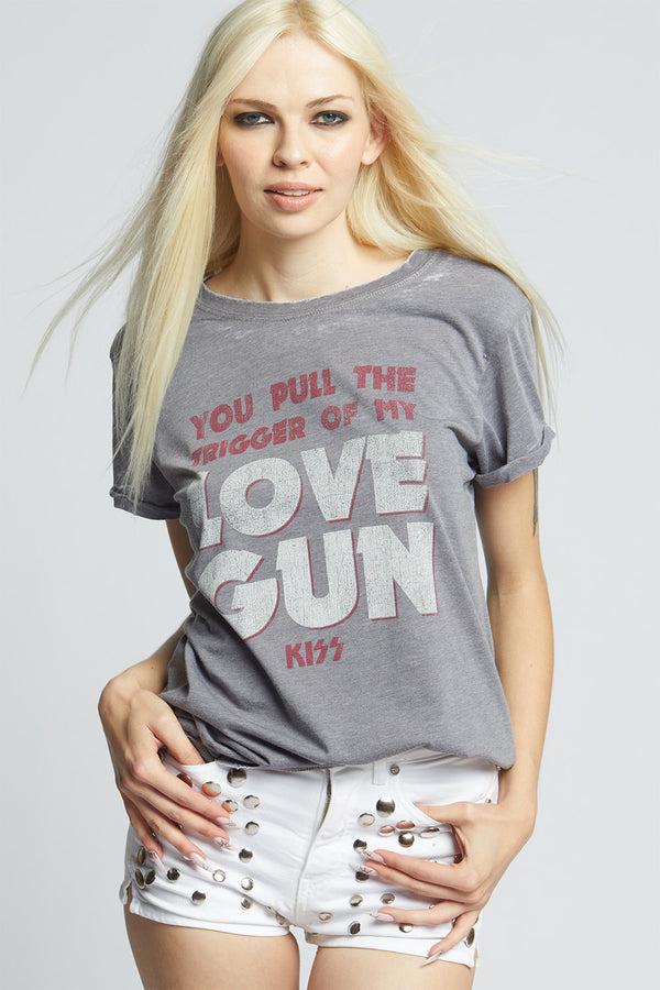 Recycled Karma KISS Love Gun Vintage Graphic Tee