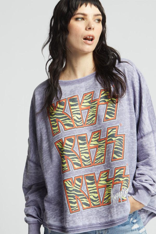 Recycled Karma KISS One Size Fleece Sweatshirt