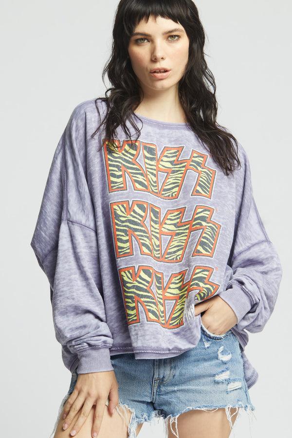 Recycled Karma KISS One Size Fleece Sweatshirt