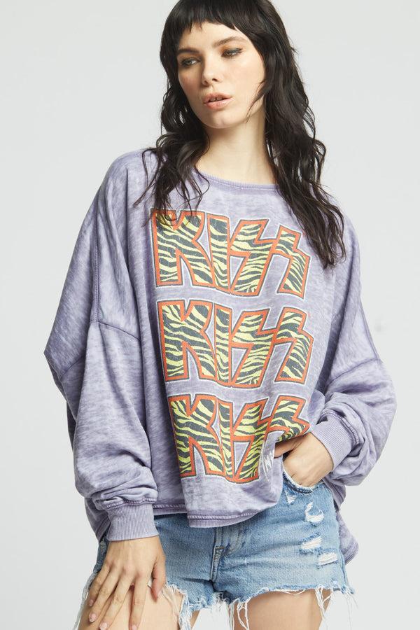 Recycled Karma KISS One Size Fleece Sweatshirt