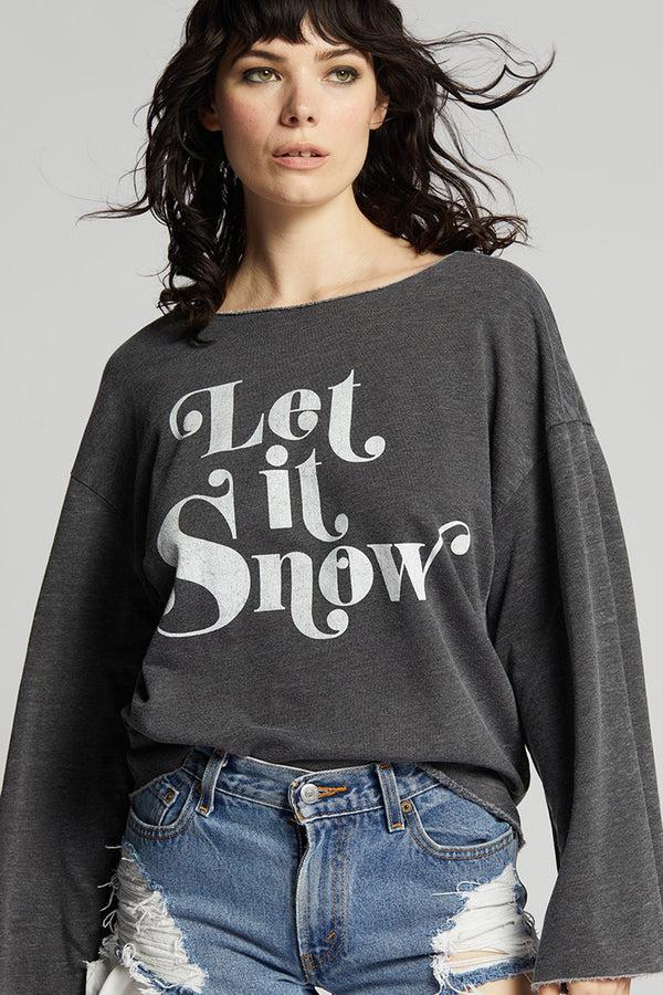 Recycled Karma Let It Snow Bell Sleeve Tee