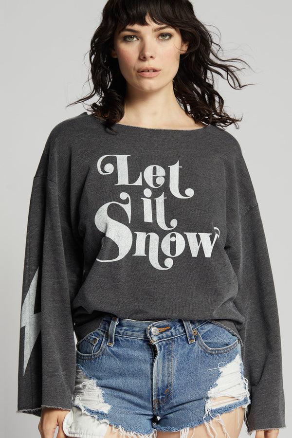 recycled karma Let It Snow Bell Sleeve Tee