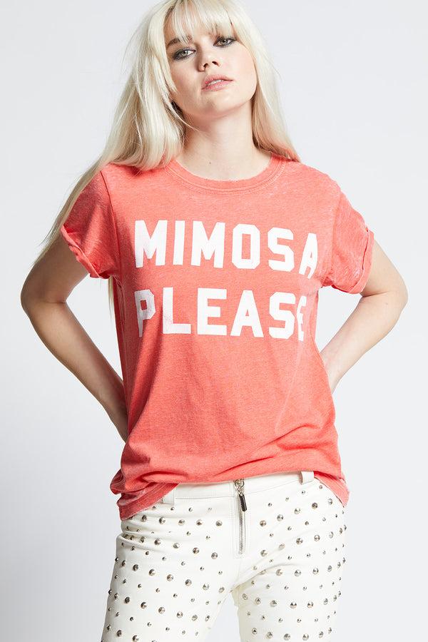 recycled karma Mimosa Please Fitted Burnout Tee