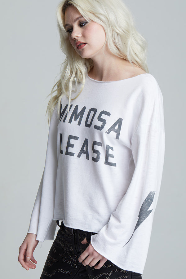 Recycled Karma Mimosa Please White Bell Sleeve Top