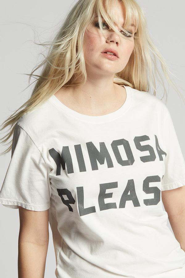 Recycled Karma Mimosa Please White Boyfriend Tee