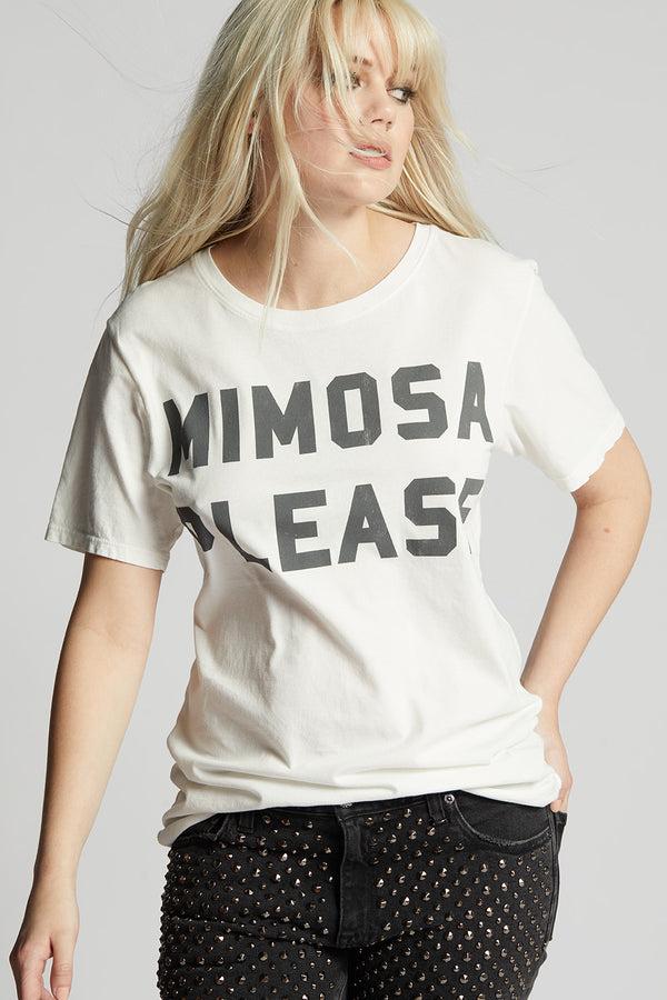 Recycled Karma Mimosa Please White Boyfriend Tee