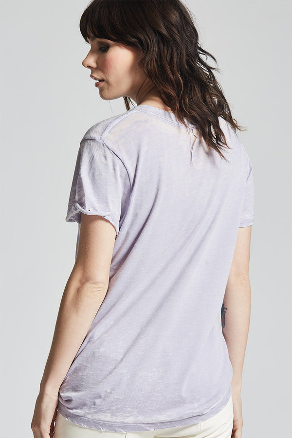 Recycled Karma Powder Blue Distressed Tee