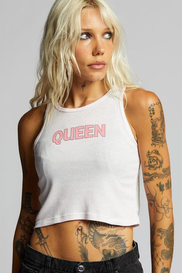 Recycled Karma Queen Shrunken Baby Tank Crop Top