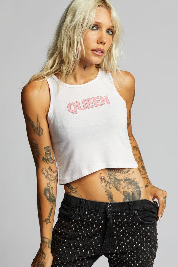 Recycled Karma Queen Shrunken Baby Tank Crop Top
