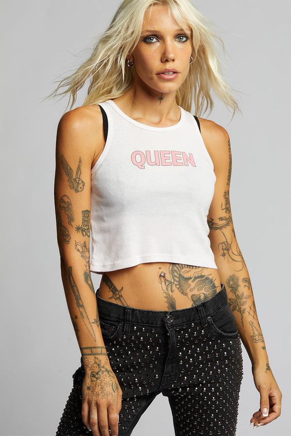 recycled karma Queen Shrunken Baby Tank Crop Top