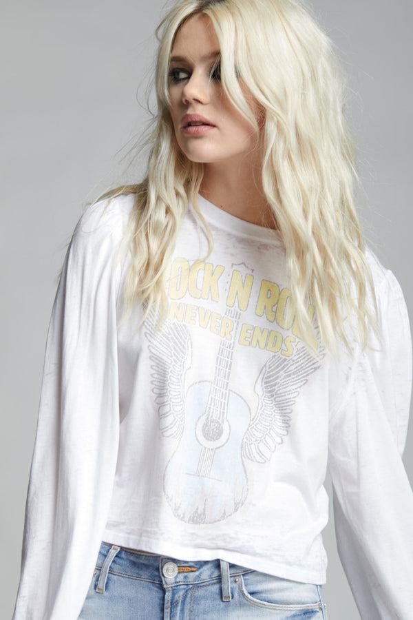 Recycled Karma Rock N Roll Never Ends Puff Sleeve