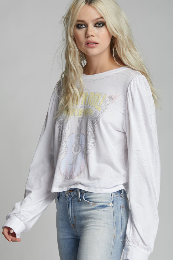 recycled karma Rock N Roll Never Ends Puff Sleeve