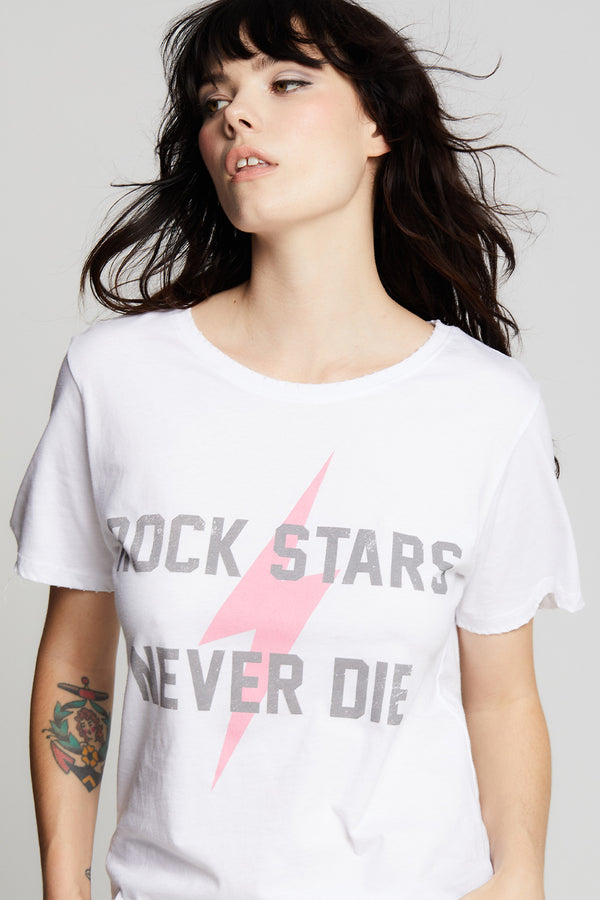 Recycled Karma Rock Stars Never Die Boyfriend Tee