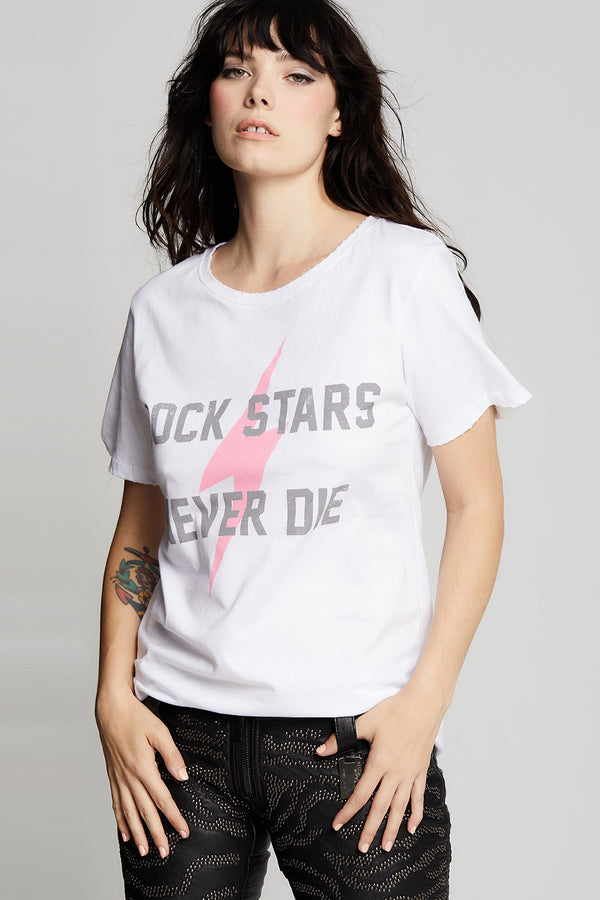 recycled karma Rock Stars Never Die Boyfriend Tee