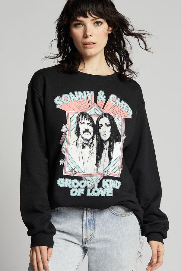 recycled karma Sonny & Cher Groovy Fitted Sweatshirt