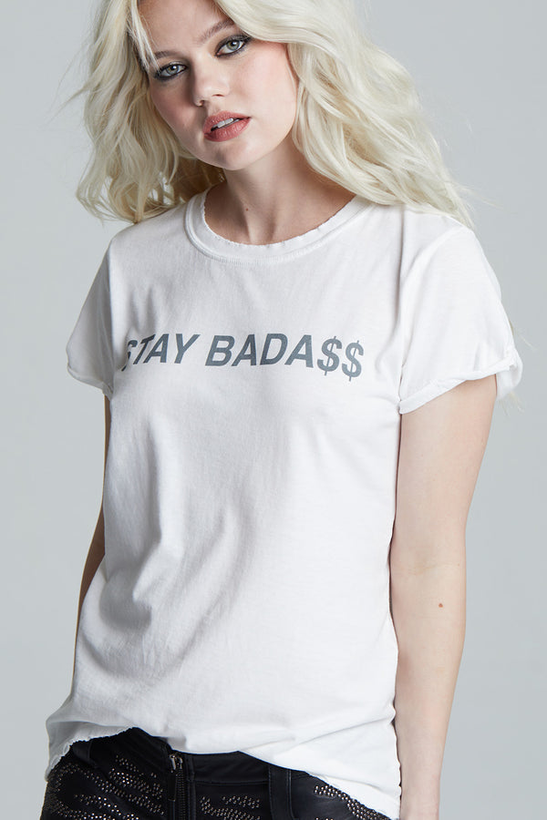 Recycled Karma Stay BadA$$ Minimalist Statement Tee
