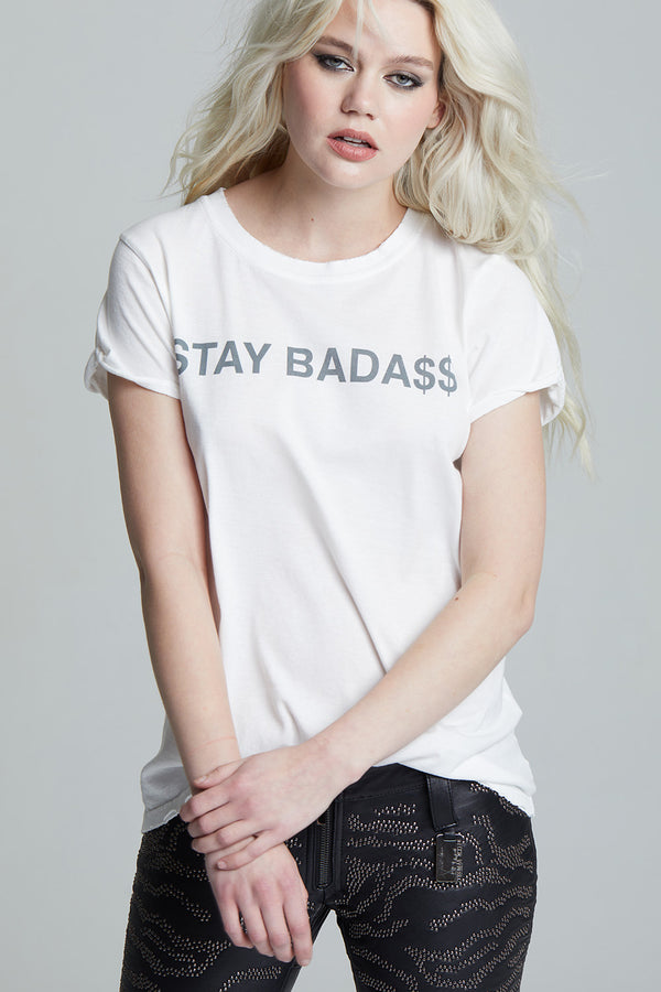 Recycled Karma Stay BadA$$ Minimalist Statement Tee