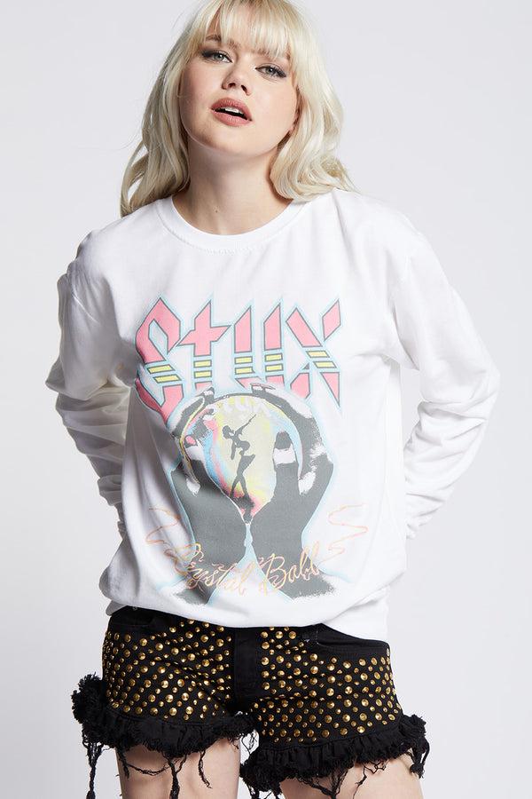 Recycled Karma Styx Crystal Ball Fitted Sweatshirt