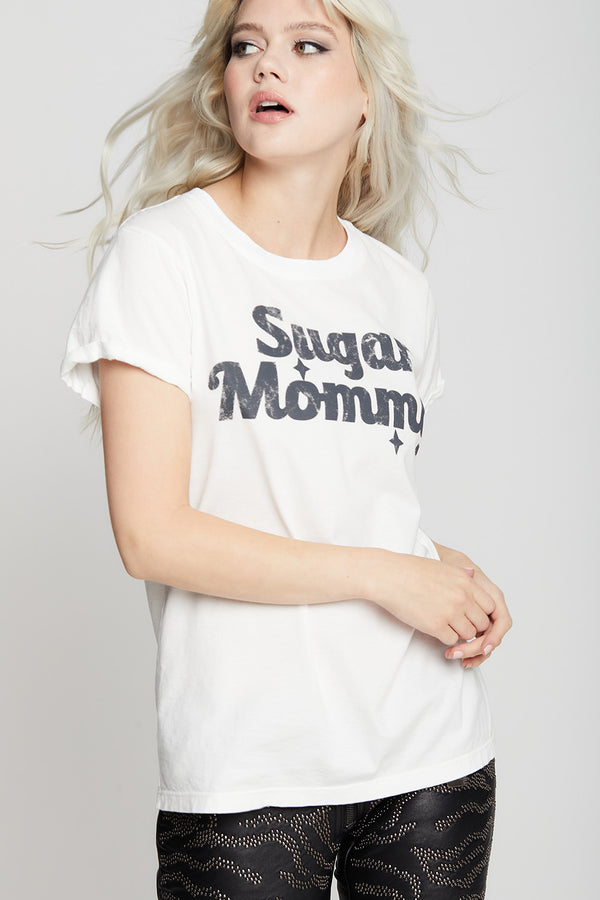 Recycled Karma Sugar Mommy Fitted White Tee