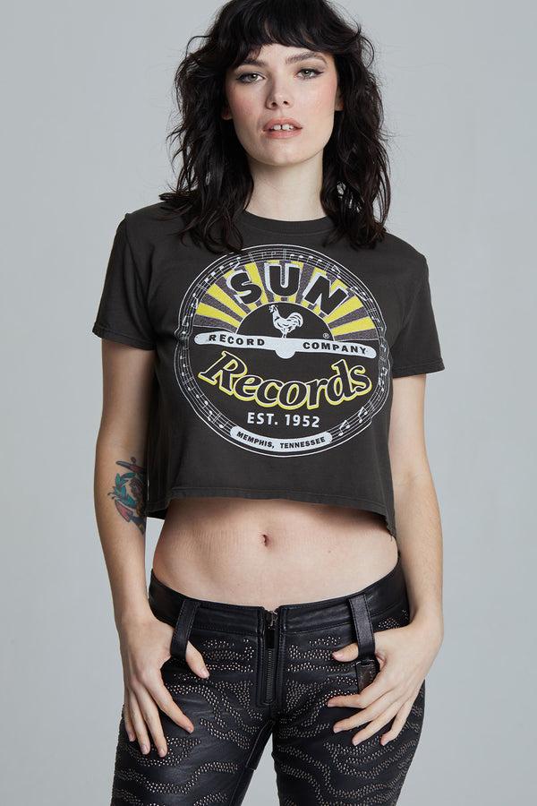 recycled karma Sun Records Rock 'N Roll Crop Tee