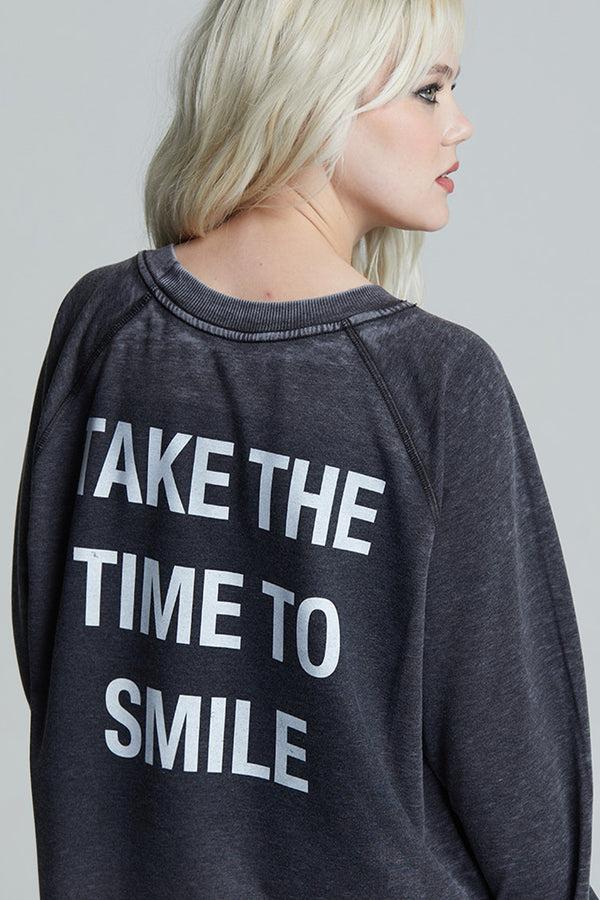 Recycled Karma Time To Smile Sweatshirt