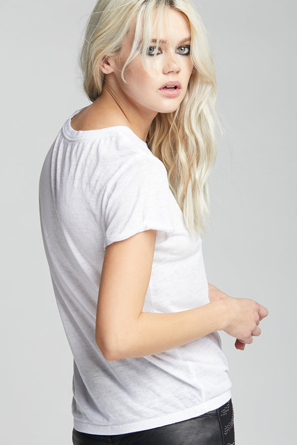 Recycled Karma White Distressed Tee