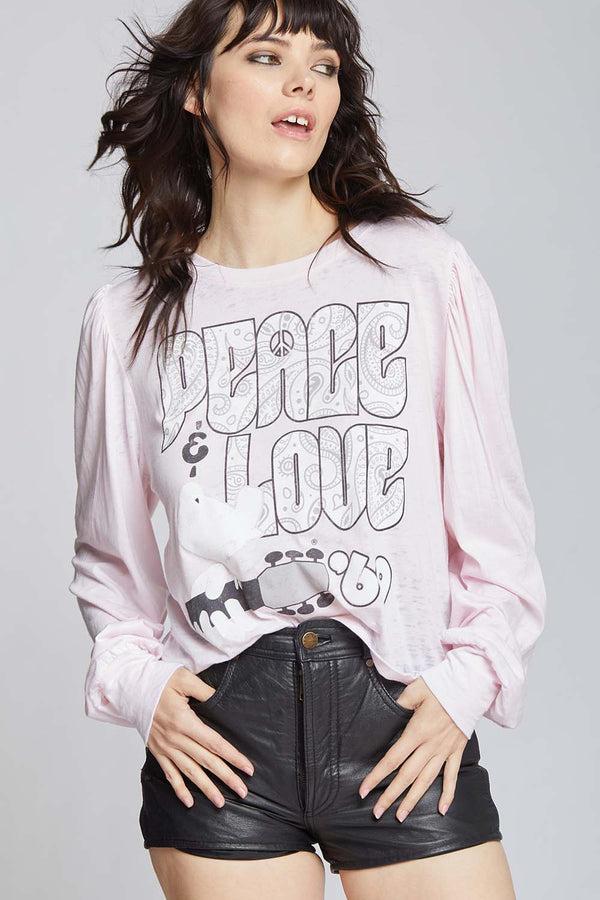 Recycled Karma Woodstock Peace & Love Puff Sleeve