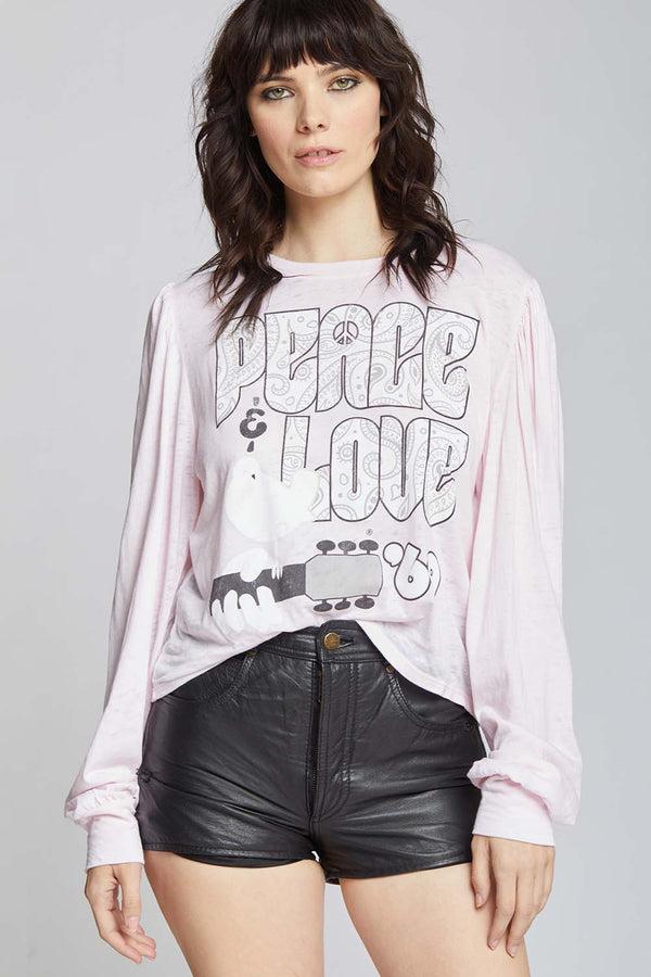 recycled karma Woodstock Peace & Love Puff Sleeve