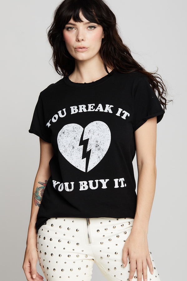 Recycled Karma You Break It You Buy It Heart Tee